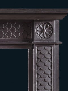 A Refined Early Regency Welsh Chimneypiece Carved in Slate