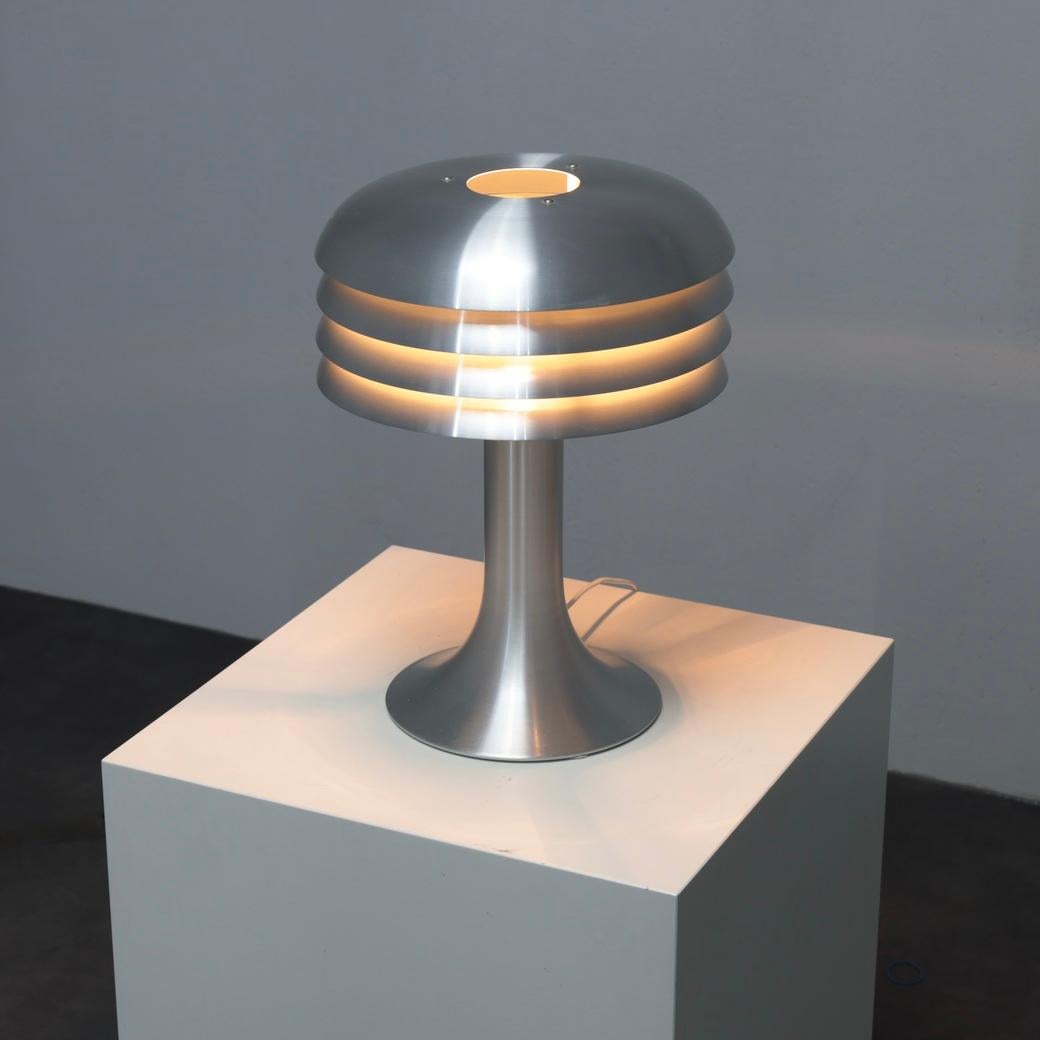 Aluminum A refined pair of BN 26 table lamps designed by Hans-Agne Jakobsson for AB Marka