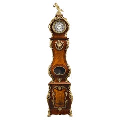 Regence Louis XV-Style, Bronze-Mounted Kingwood and Marquetry Tall-Case Clock