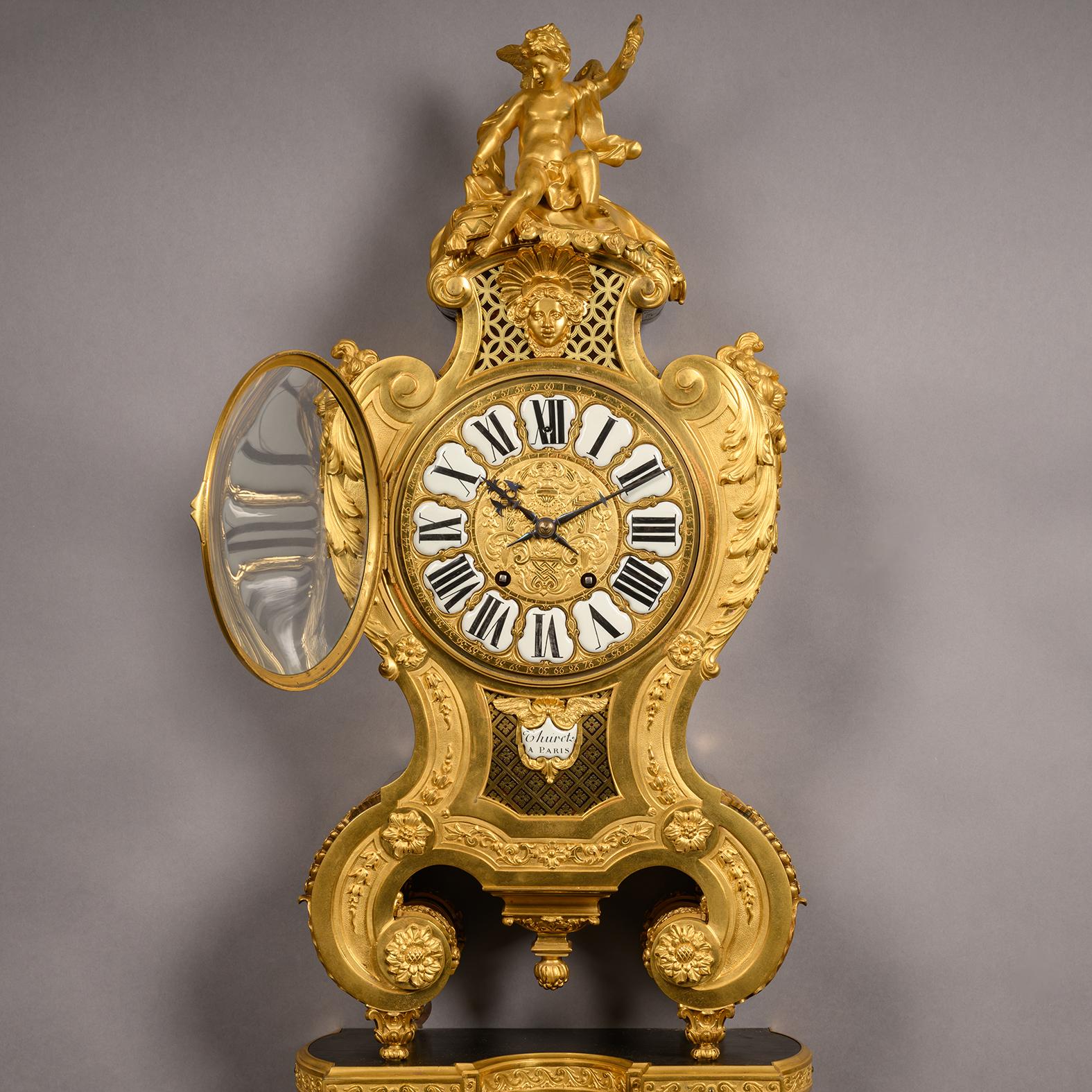 Gilt A Regence Style Grand Cartel de Applique In the Manner of André-Charles Boulle For Sale
