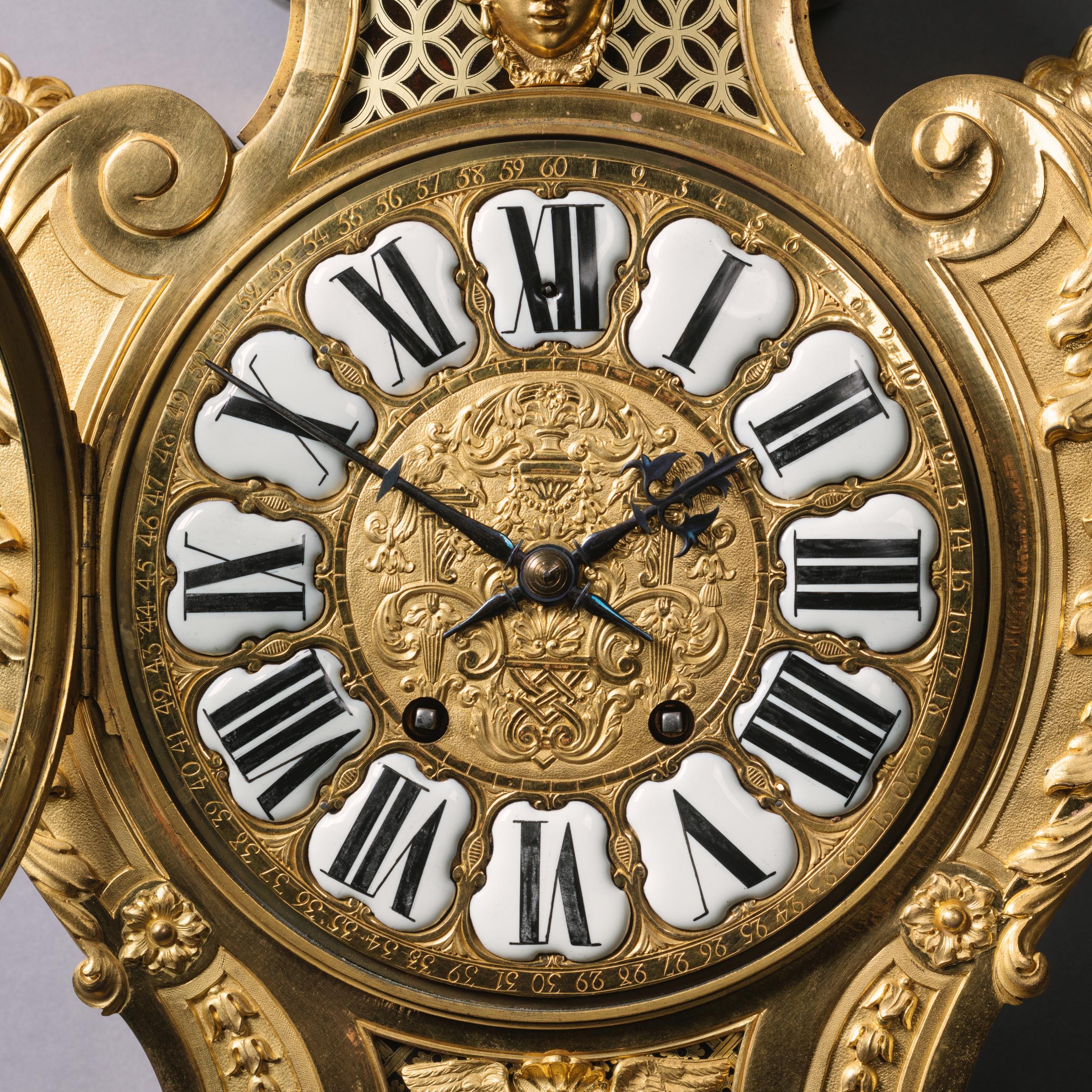 Gilt A Regence Style Grand Cartel de Applique In the Manner of André-Charles Boulle For Sale