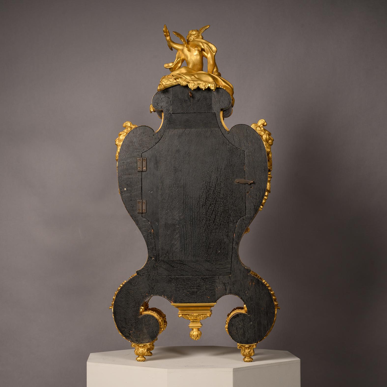 A Regence Style Grand Cartel de Applique In the Manner of André-Charles Boulle For Sale 3