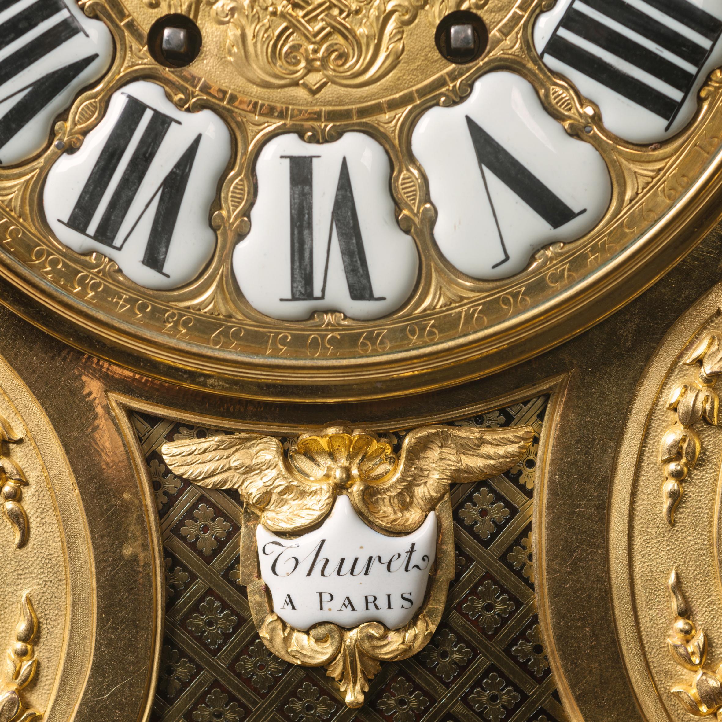 A Regence Style Grand Cartel de Applique In the Manner of André-Charles Boulle For Sale 2