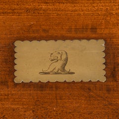 Regency Brass-Bound Mahogany Writing Slope by Hicks of London
