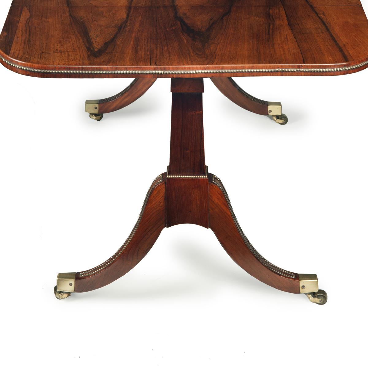 A Regency brass-inlaid rosewood sofa table attributed to Gillows For Sale 3