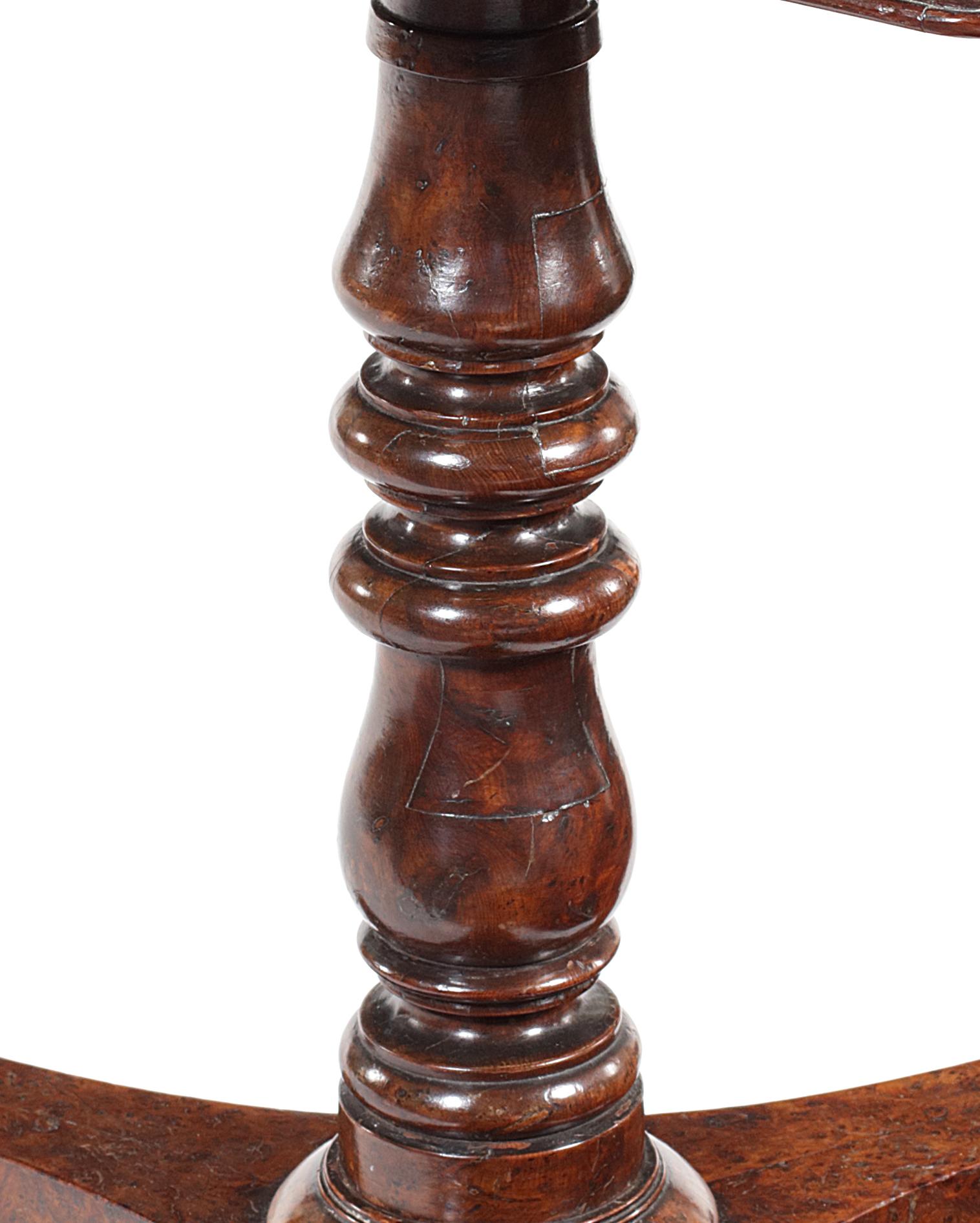 English Early 19th Century Regency Burr Yew Side or  Work Table