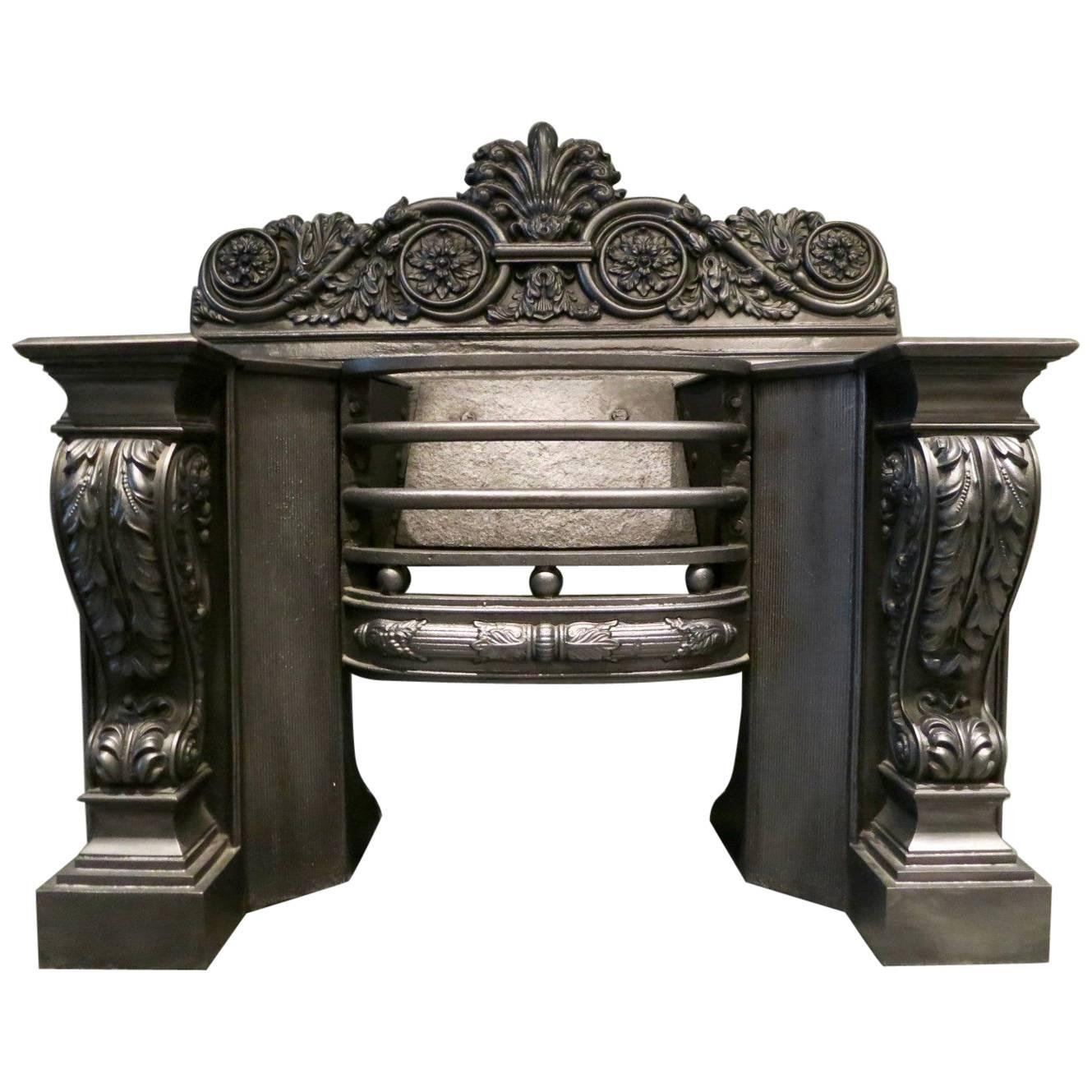 A Regency Cast Iron Hob Grate