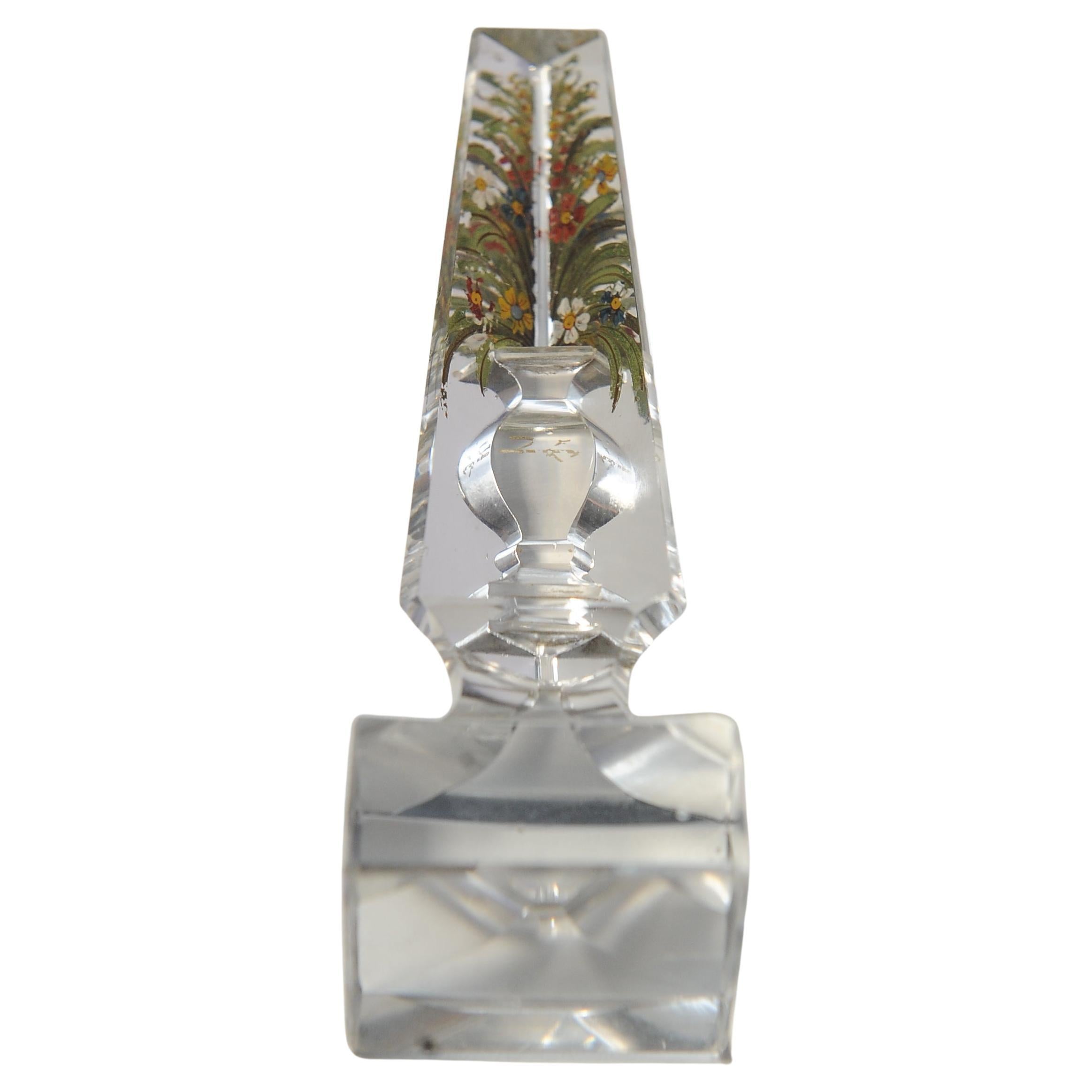 Eine Regency Cut Glass Miniatur Obelisk Prisma mit einer optischen Illusion einer Urne (Britisch) im Angebot