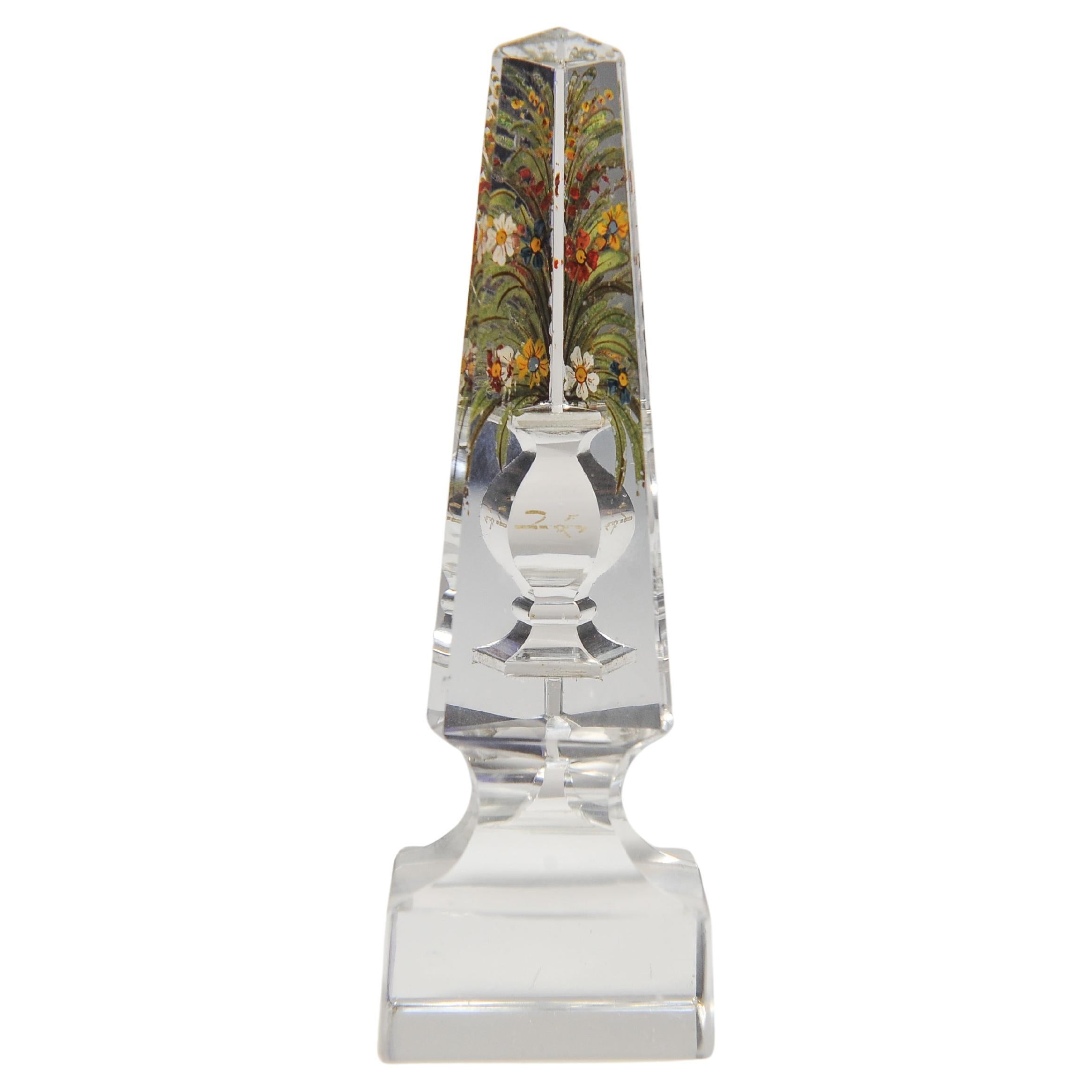 Eine Regency Cut Glass Miniatur Obelisk Prisma mit einer optischen Illusion einer Urne im Zustand „Gut“ im Angebot in Reading, Berkshire