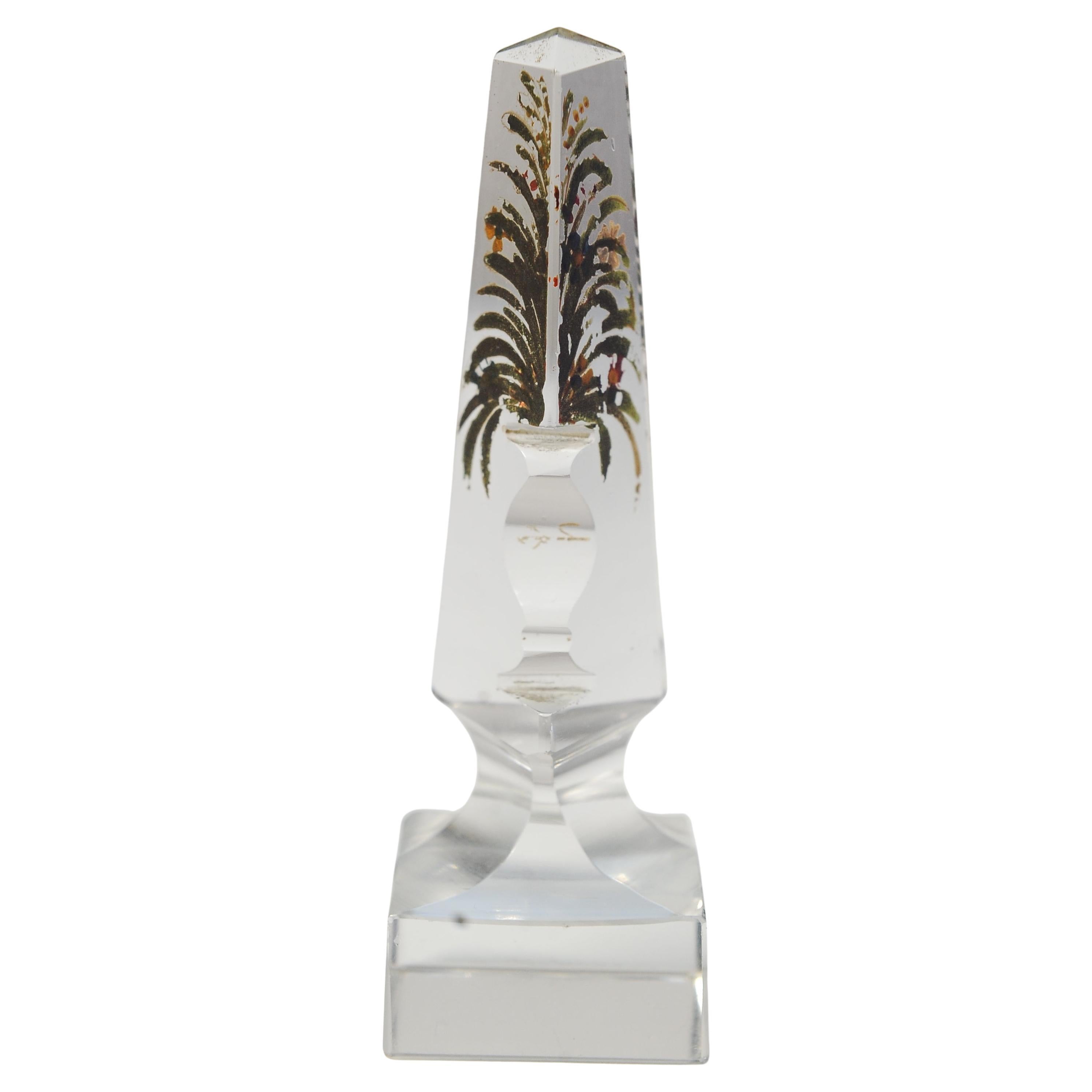 Eine Regency Cut Glass Miniatur Obelisk Prisma mit einer optischen Illusion einer Urne (19. Jahrhundert) im Angebot