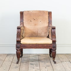 Regency Faux Rosewood Library Armchair
