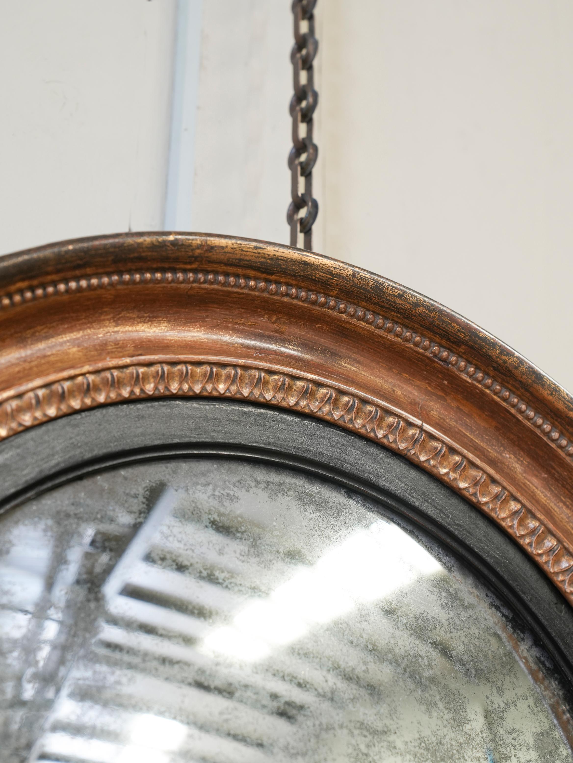 Regency Gilt Wood Convex Mirror In Good Condition In Conwy, GB