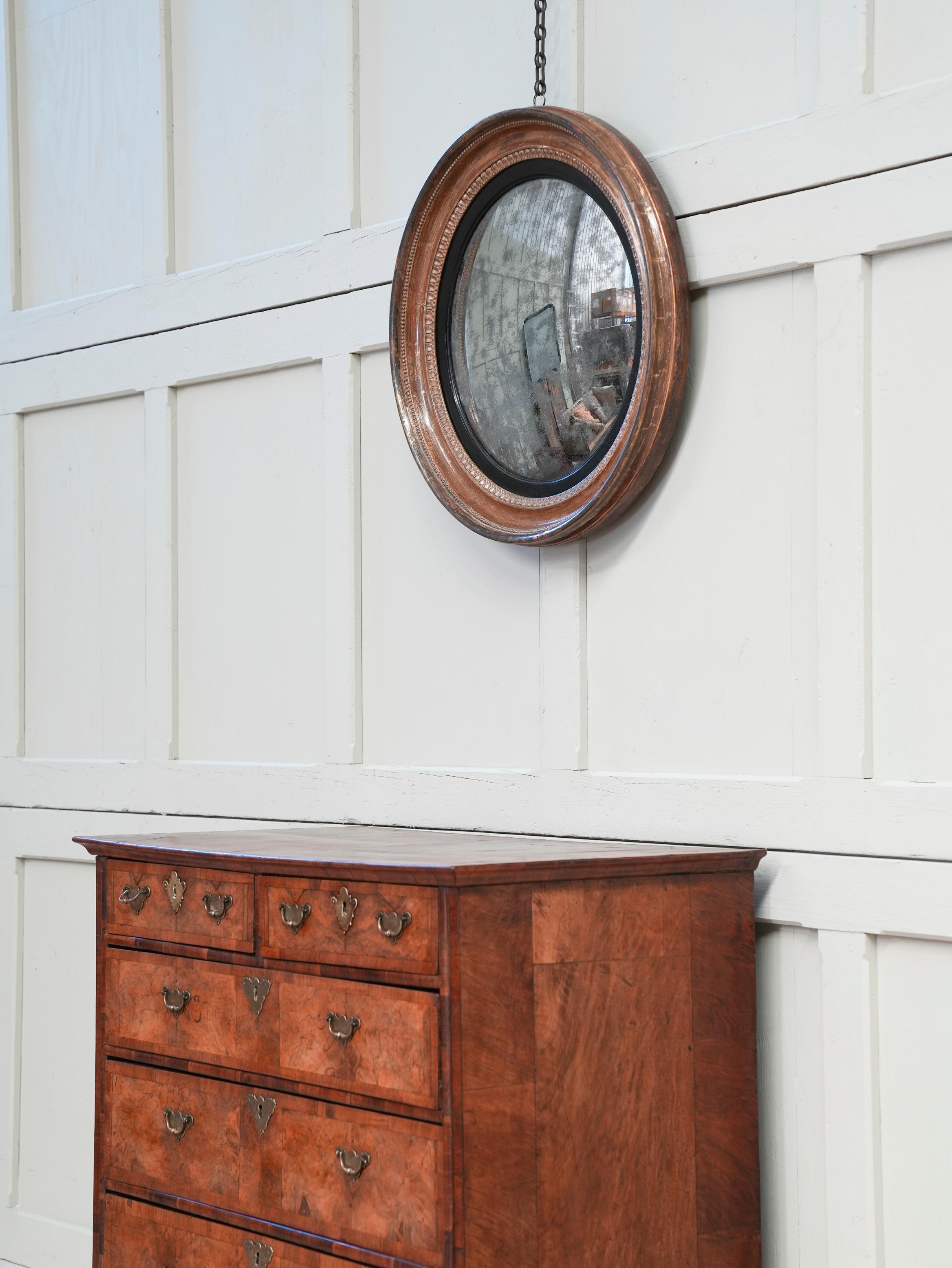 Regency Gilt Wood Convex Mirror 1