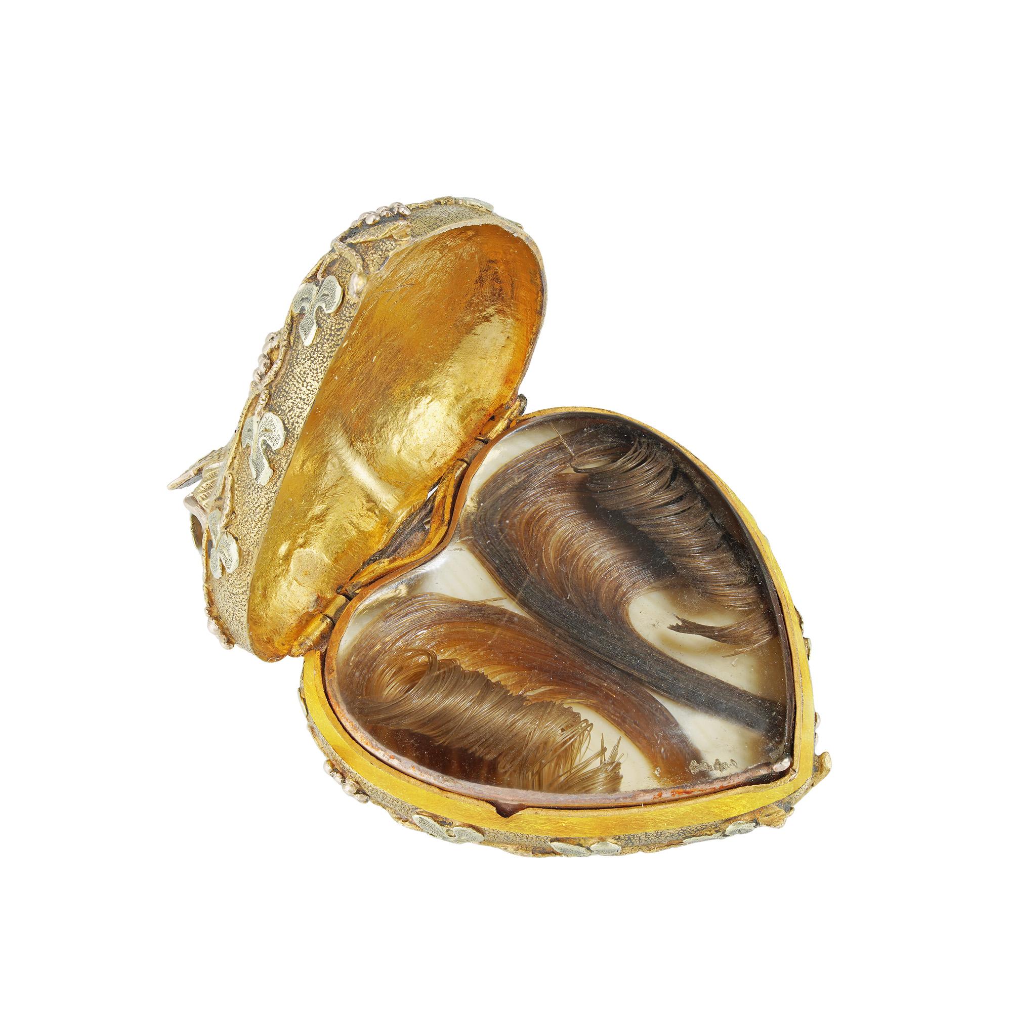 antique gold heart locket