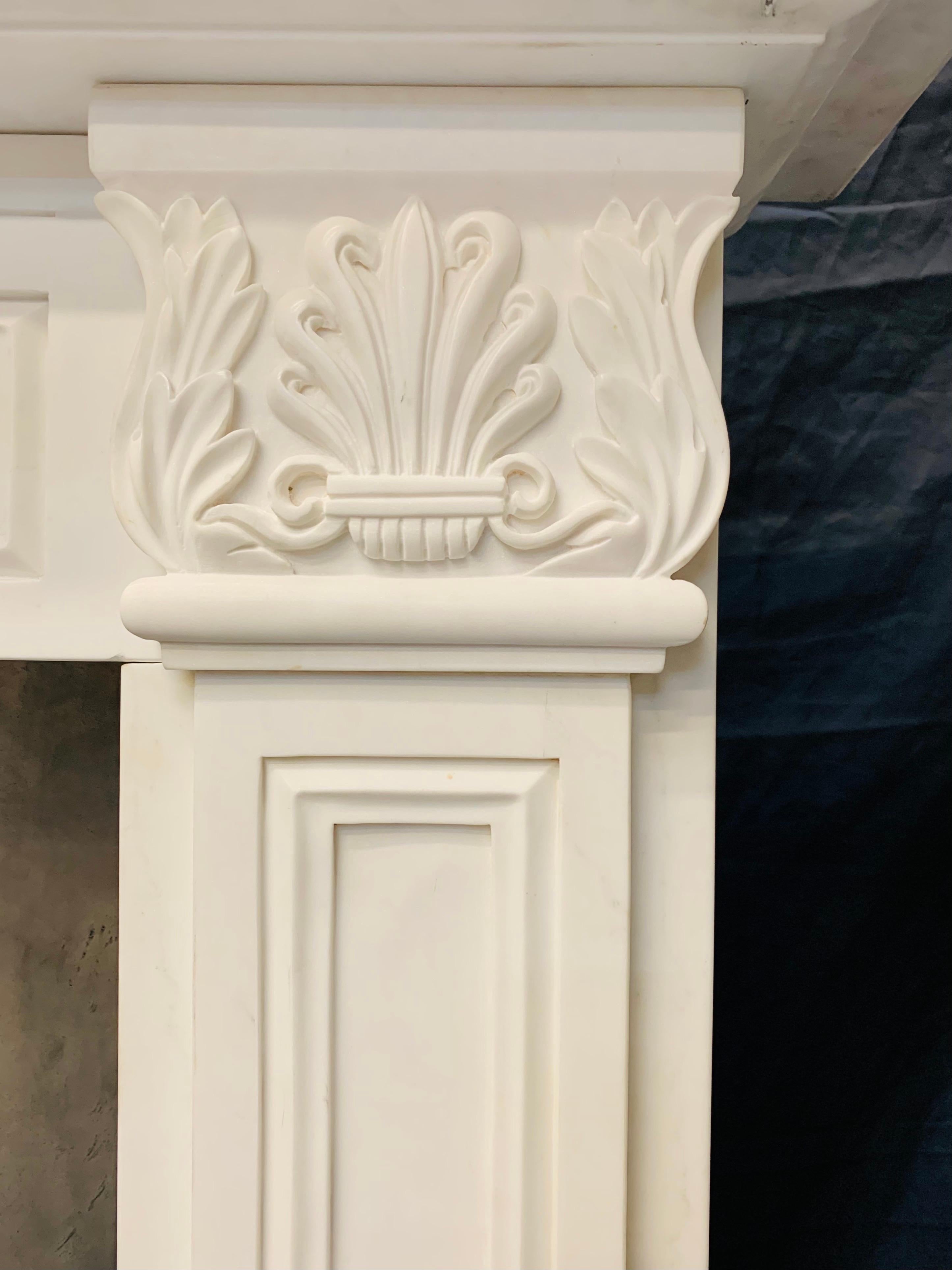 marble greco egyptian fireplace