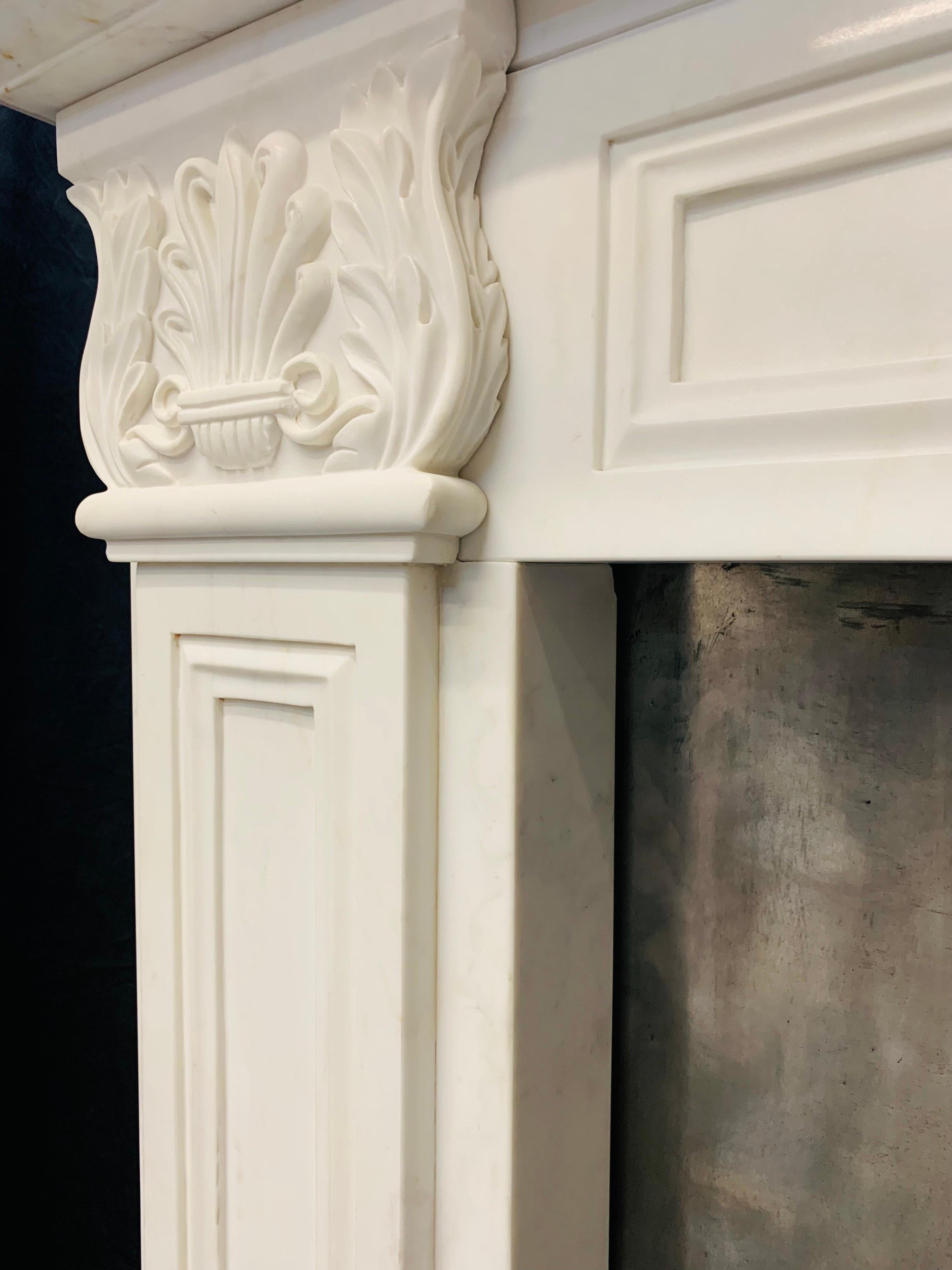 Regency Greek Revival Style Marble Fireplace Surround In Good Condition In Edinburgh, GB