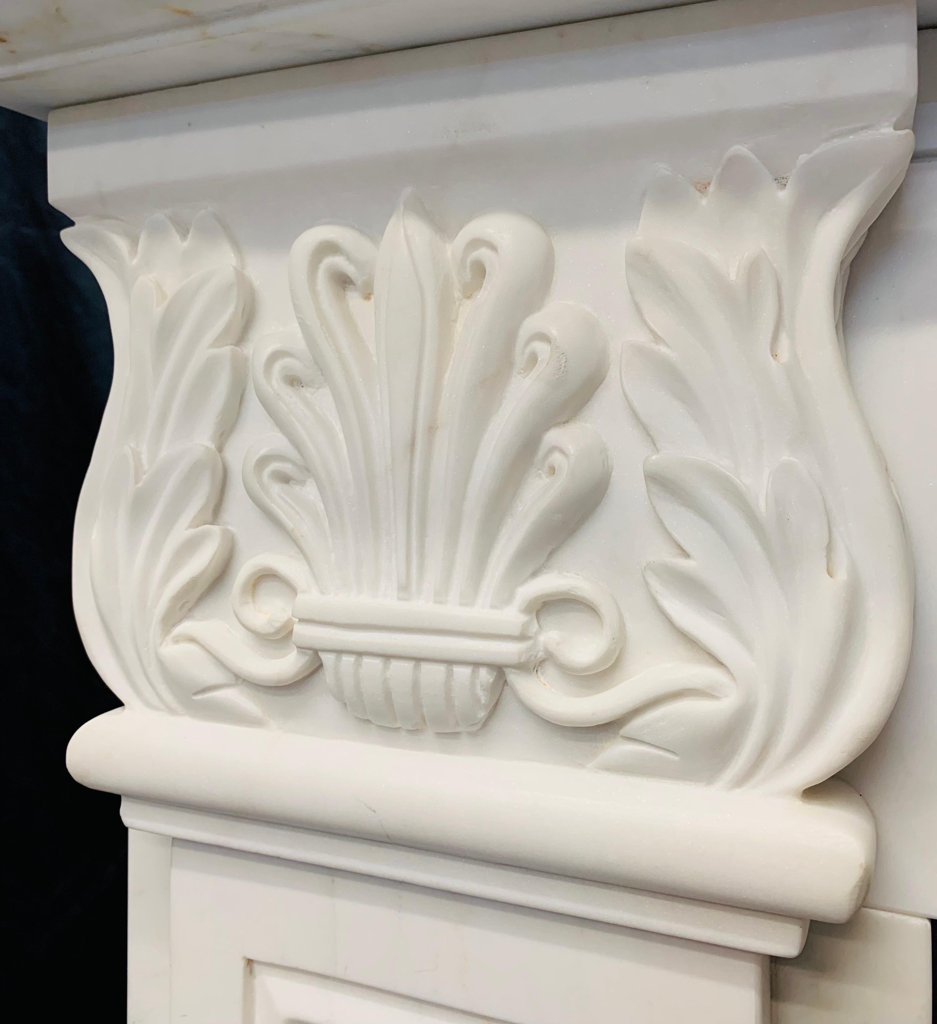 Regency Greek Revival Style Marble Fireplace Surround 1