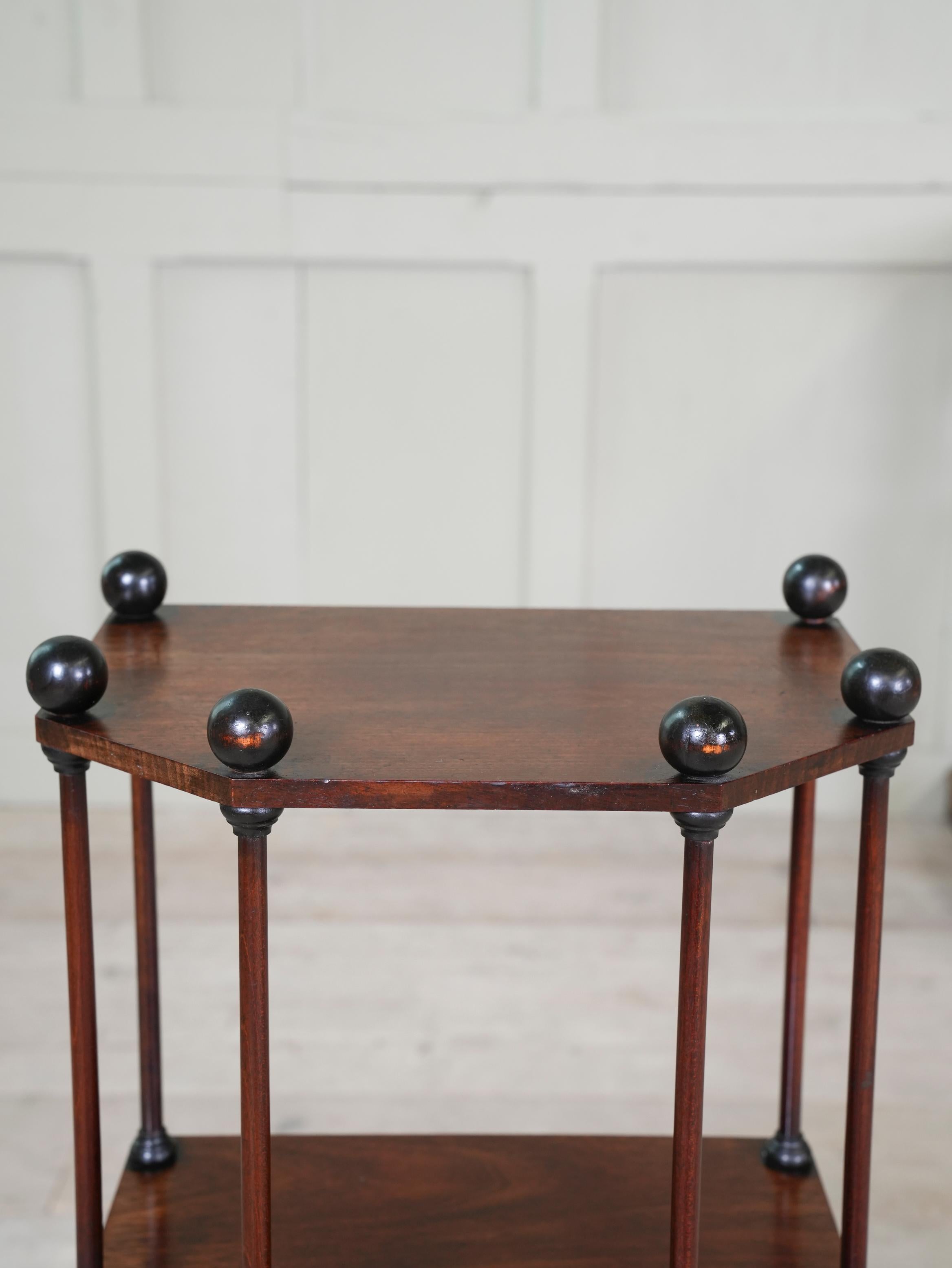 19th Century Regency Mahogany & Ebonised Etagere