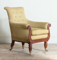 Regency Mahogany Library Bergère