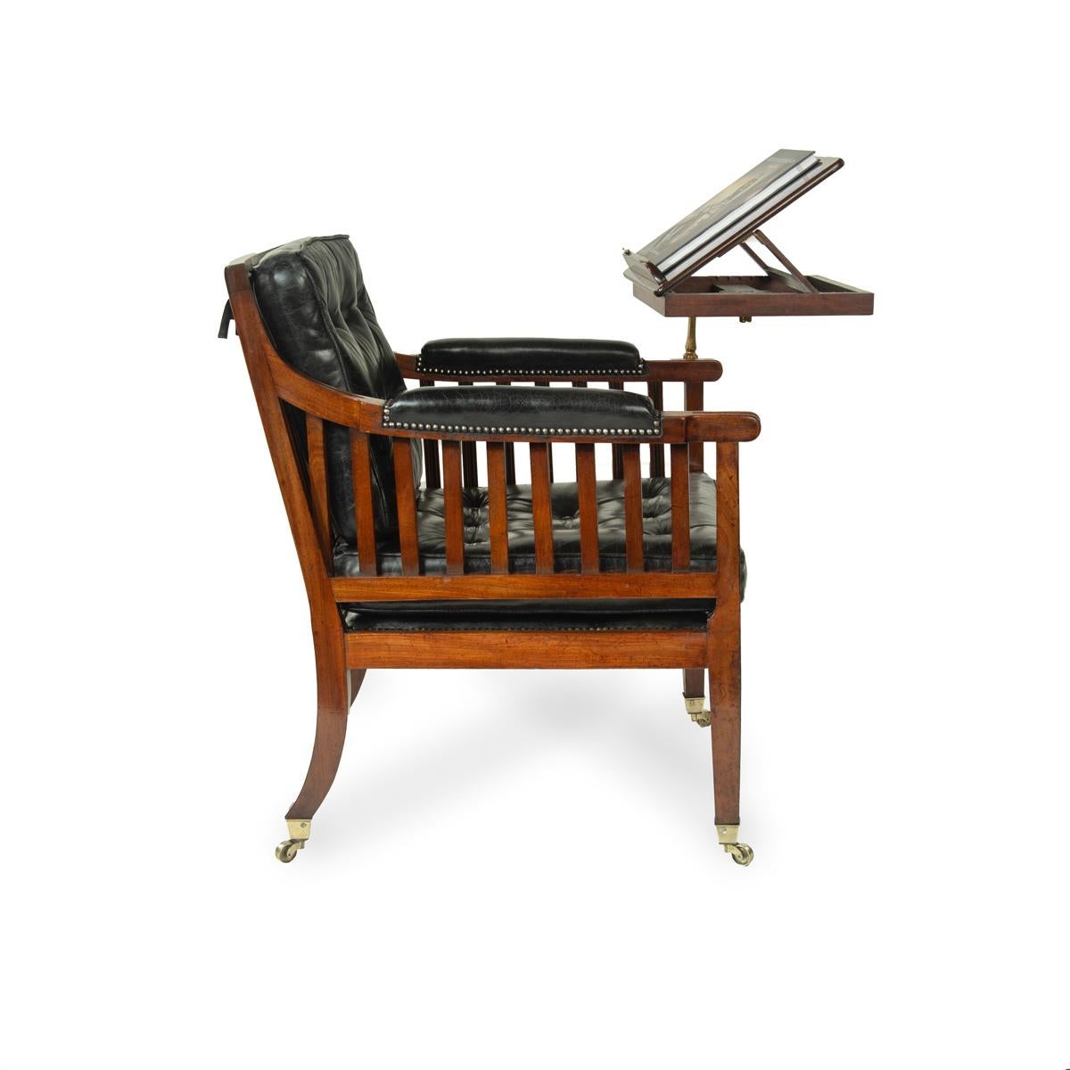 English A Regency mahogany library reading chair For Sale
