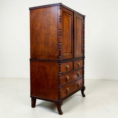 A Regency Mahogany Linen Press Of Rare Smaller Proportions