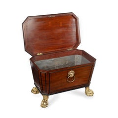 A Regency mahogany wine cooler