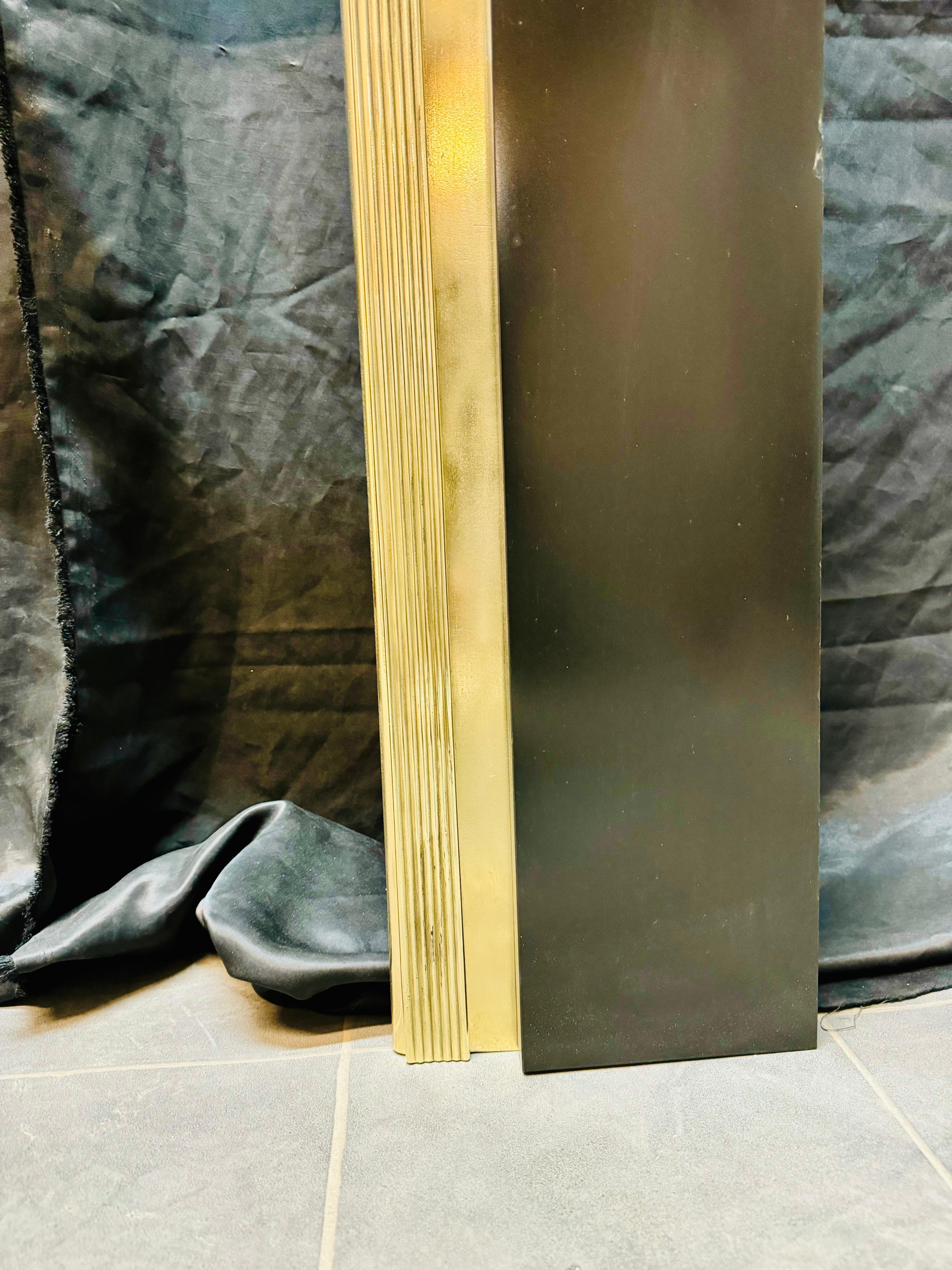 A Regency Manner Polished Brass Fireplace Frame. For Sale 2