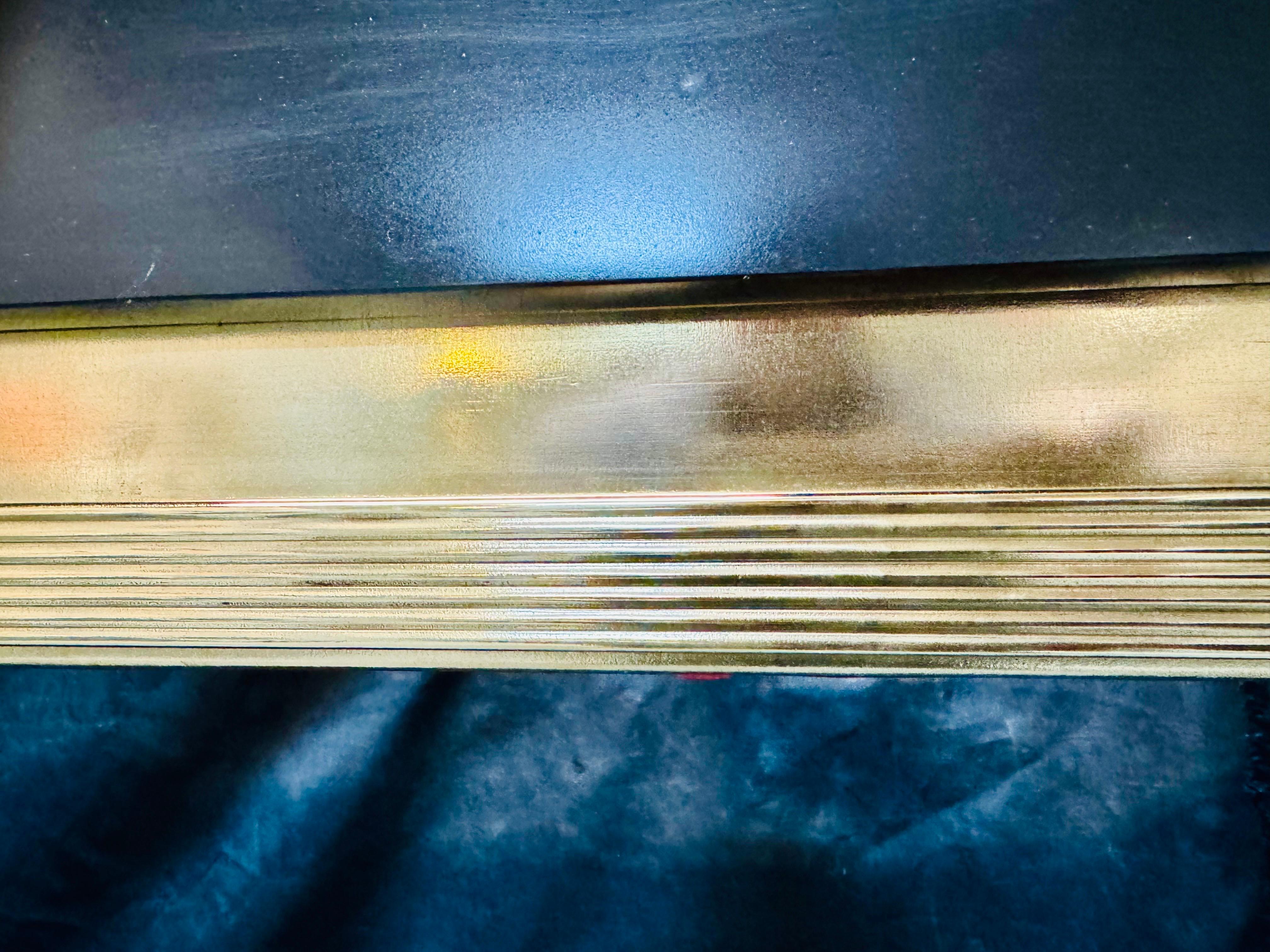 A Regency Manner Polished Brass Fireplace Frame. For Sale 3