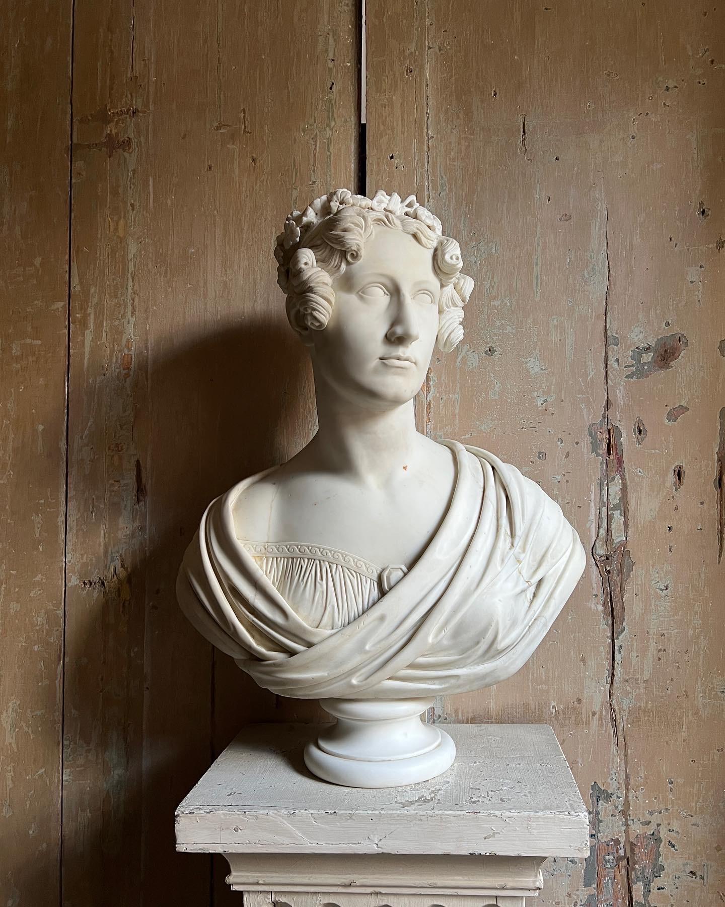 Regency Marble Portrait Bust of a Lady by Joseph Gott, c.1840 2