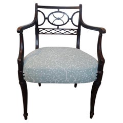 A Regency painted open arm or desk chair