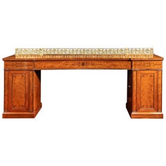 Regency Pale Mahogany Pedestal Sideboard