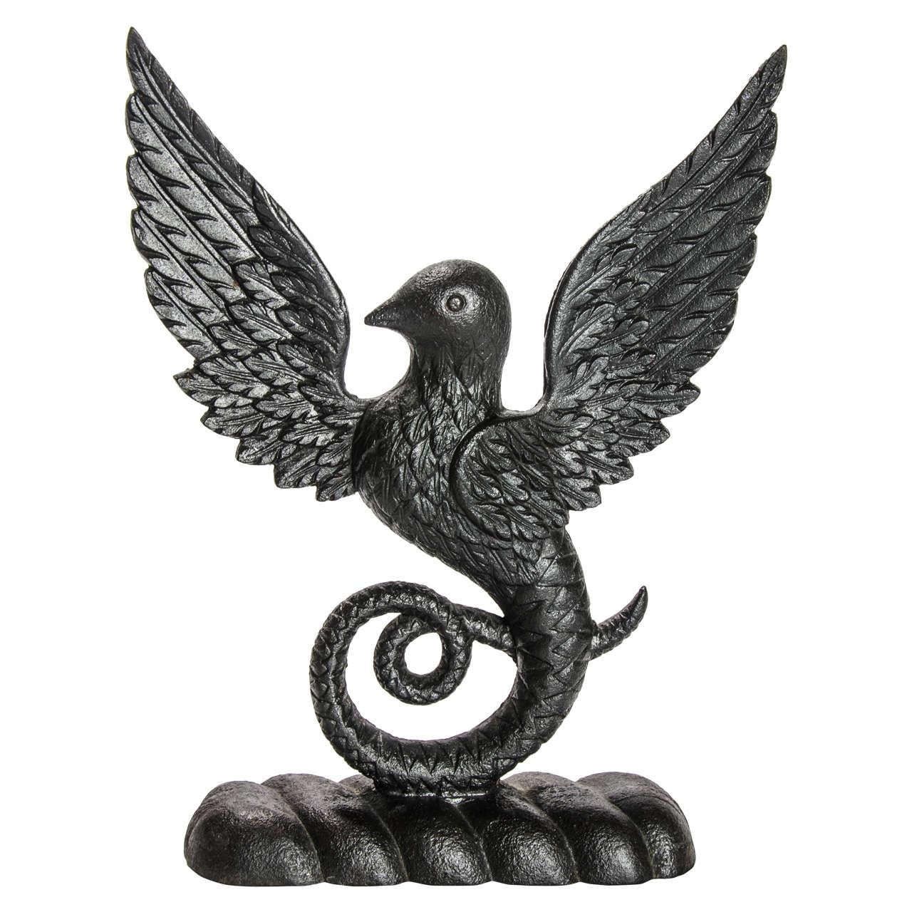 Regency Period Door Stop of a Mythical Winged Serpent Bird, circa 1830 For Sale