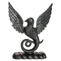 Regency Period Door Stop of a Mythical Winged Serpent Bird, circa 1830