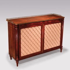 Regency Mahogany Two-Door Cabinet, Brass Edging, England, 1810
