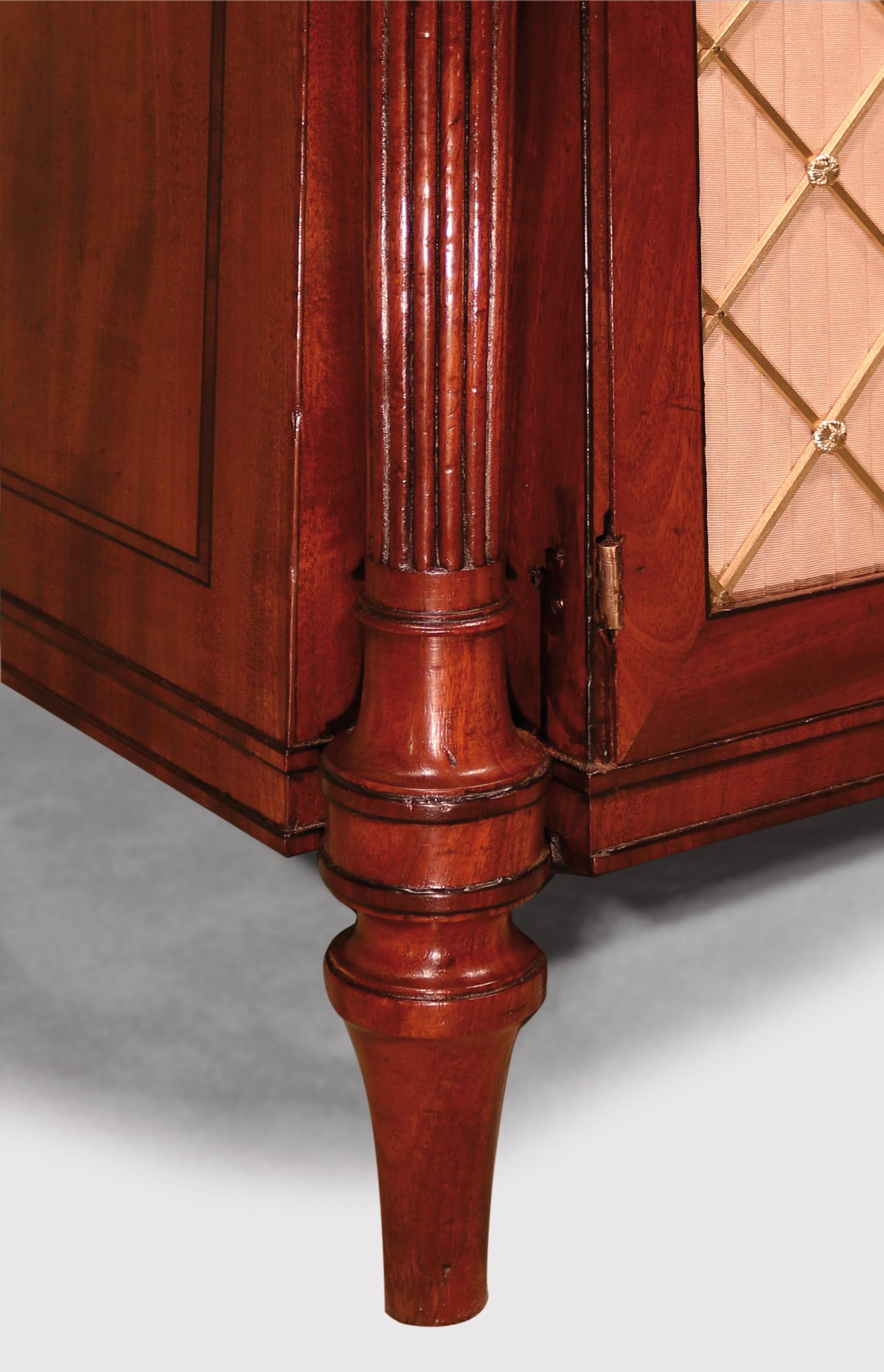 Early 19th Century Regency Period Mahogany Two Door Cabinet For Sale