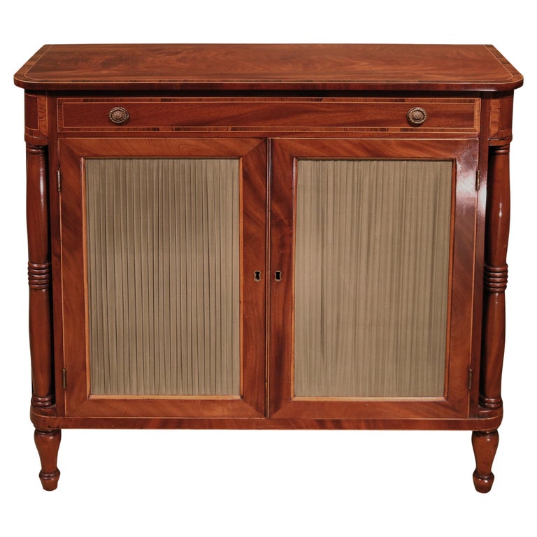 Regency Period Mahogany Two Door Cabinet For Sale at 1stDibs