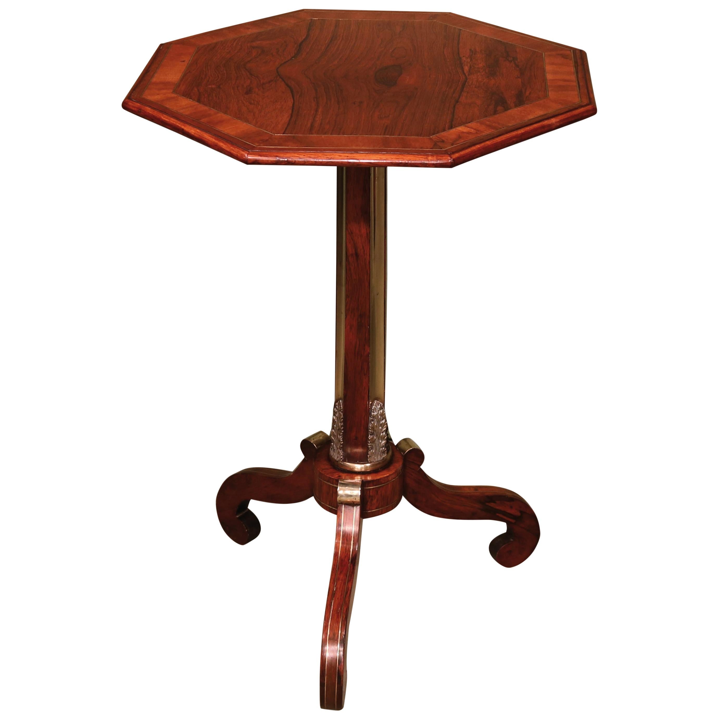 Regency Period Rosewood Octagonal Occasional Table