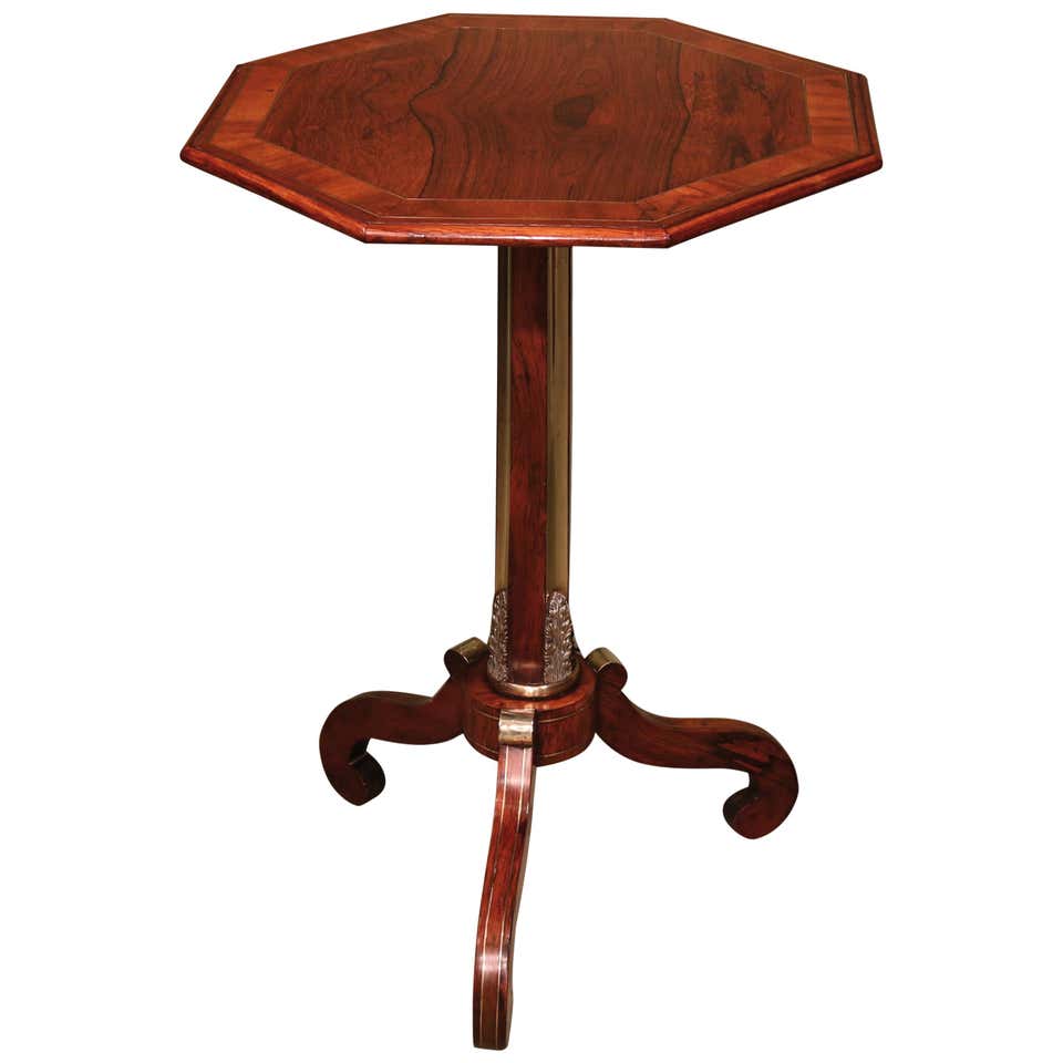 Regency Style Octagonal Pedestal Table at 1stDibs