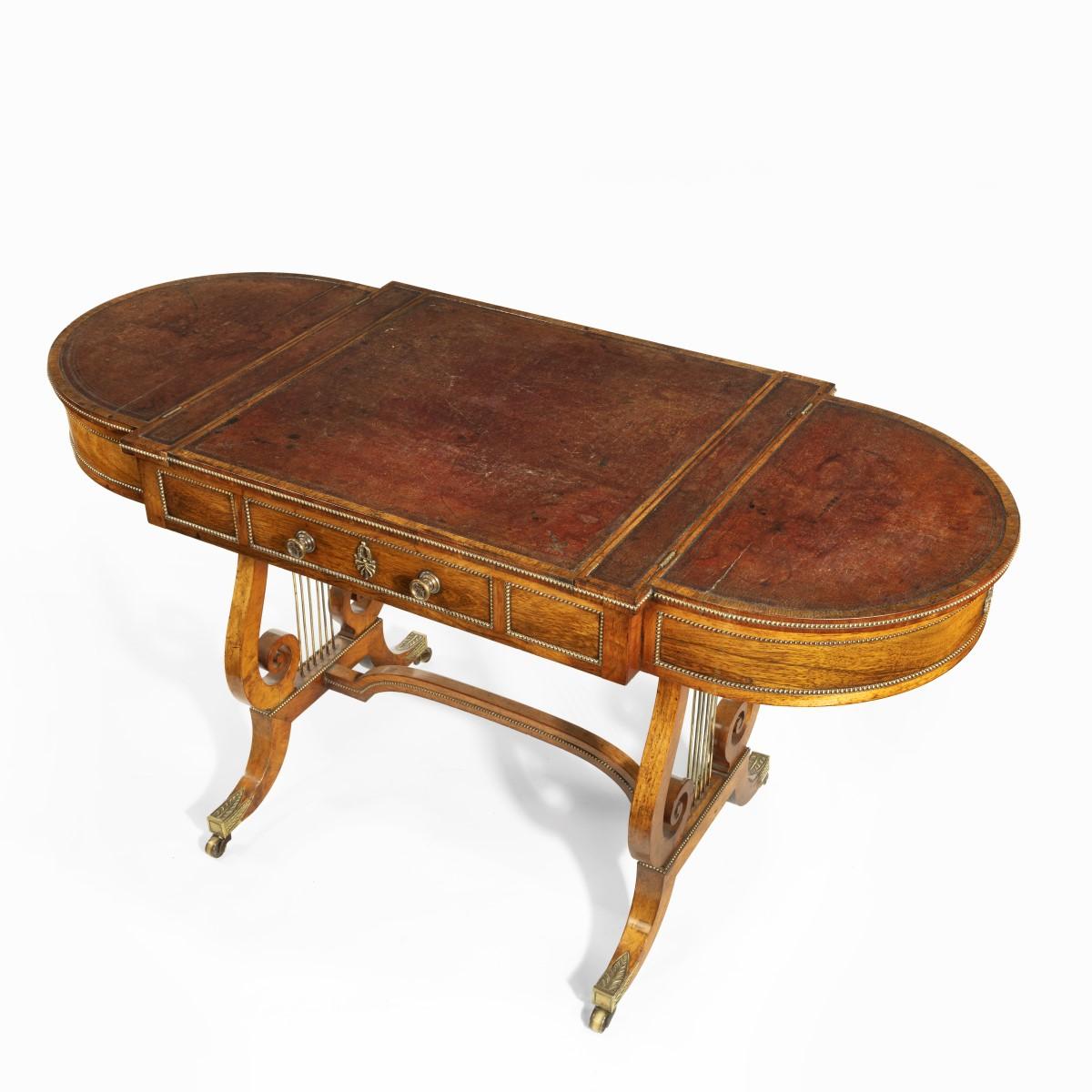 Regency Period Rosewood Sofa Games Table Attributed to Gillows of Lancaster For Sale 6