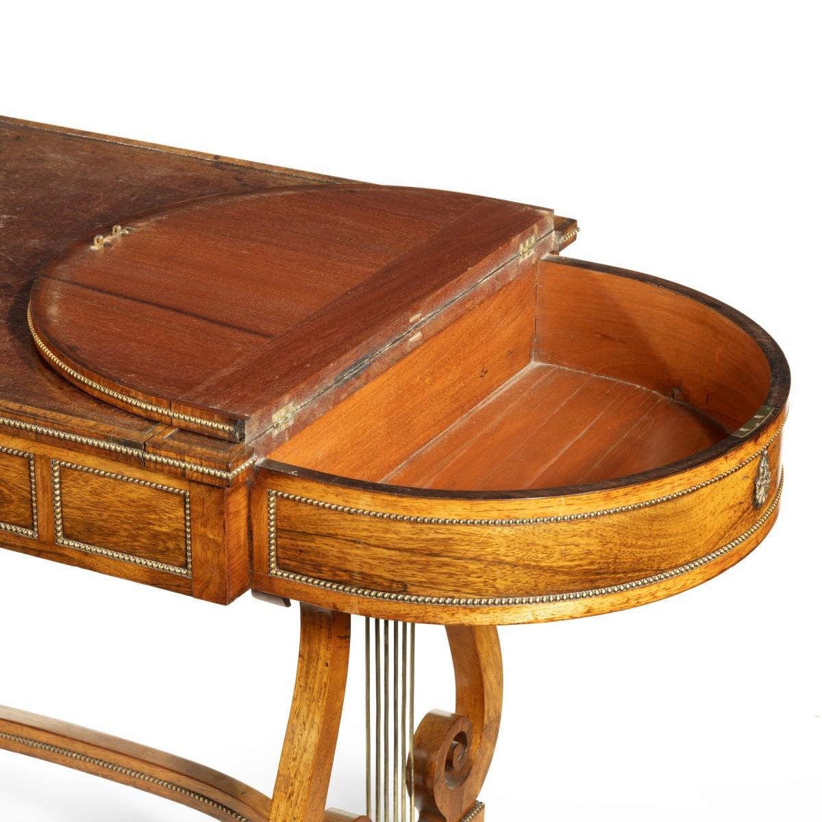 Regency Period Rosewood Sofa Games Table Attributed to Gillows of Lancaster For Sale 3