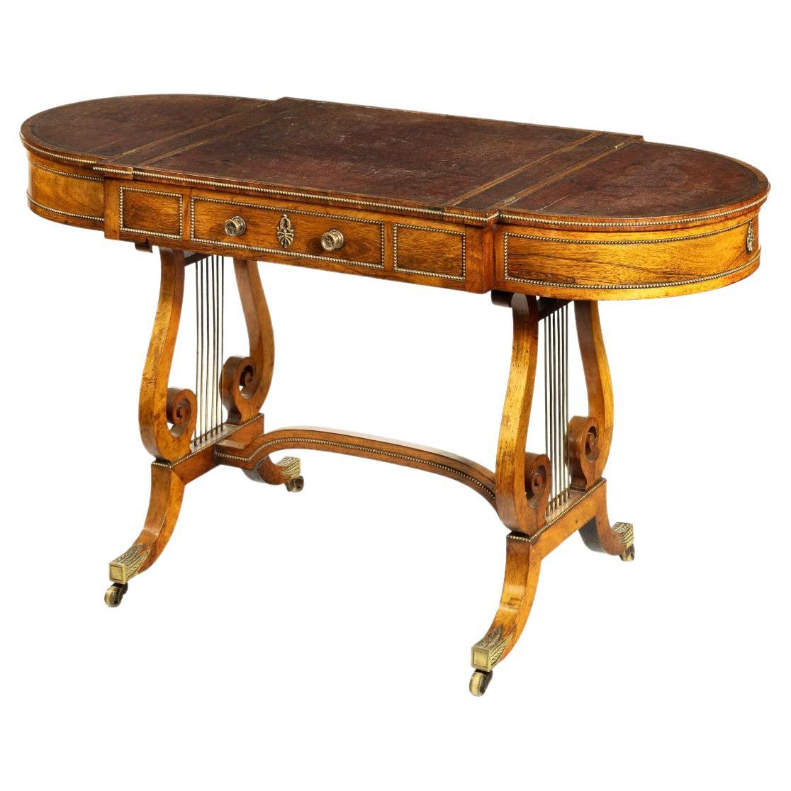 Regency Period Rosewood Sofa Games Table Attributed to Gillows of Lancaster For Sale