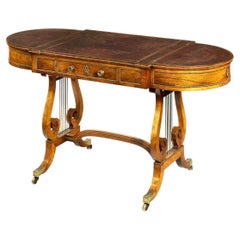 Antique Regency Period Rosewood Sofa Games Table Attributed to Gillows of Lancaster