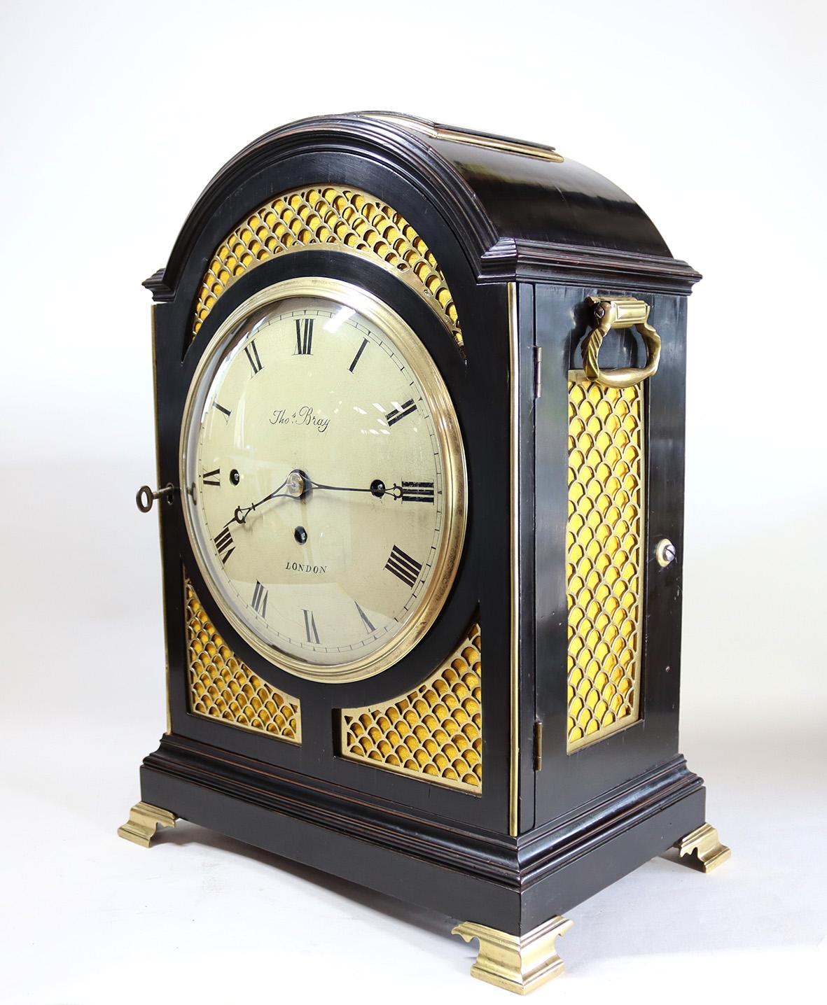 English A Regency Quarter Chiming Bracket Clock