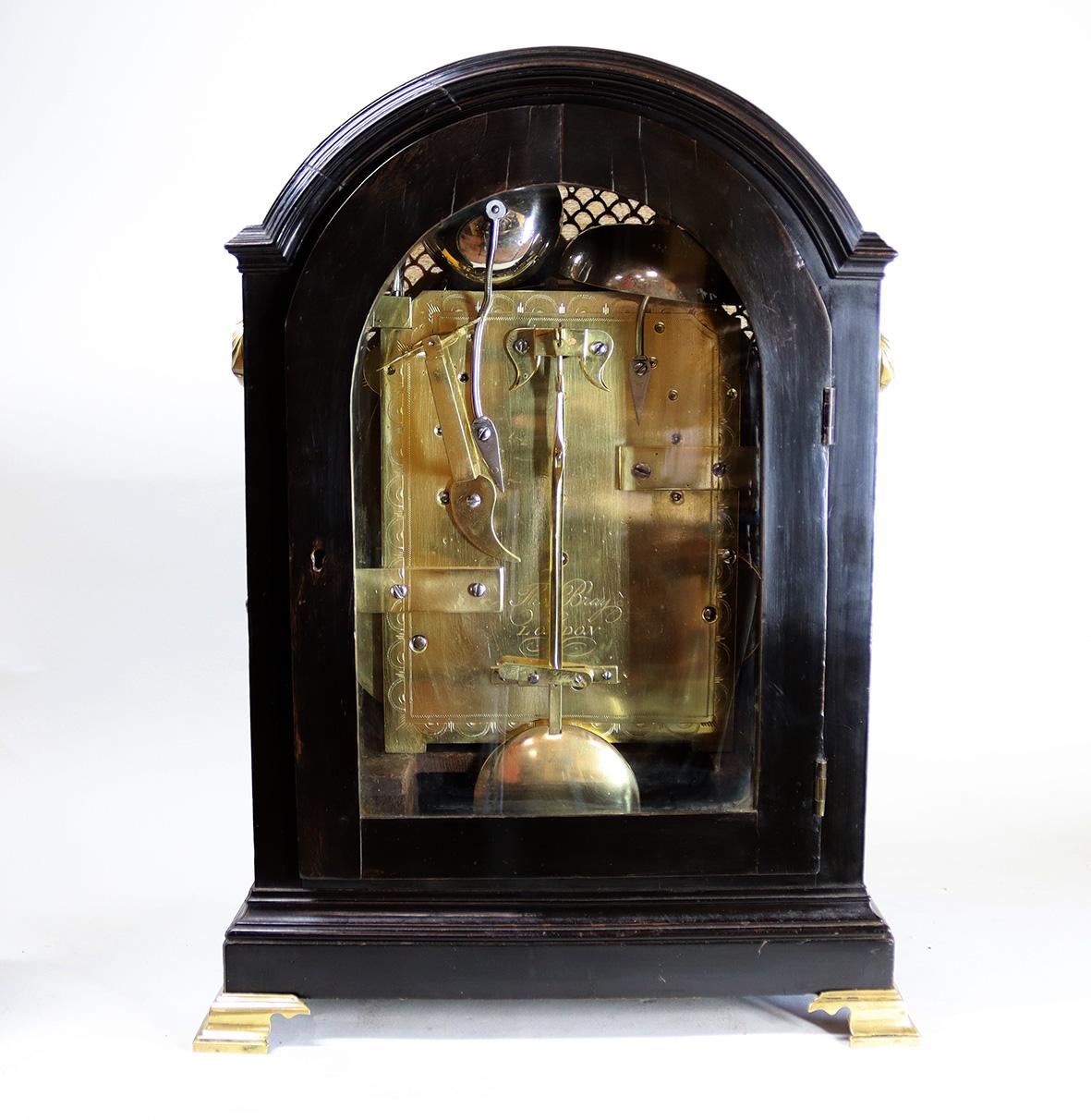 Early 19th Century A Regency Quarter Chiming Bracket Clock