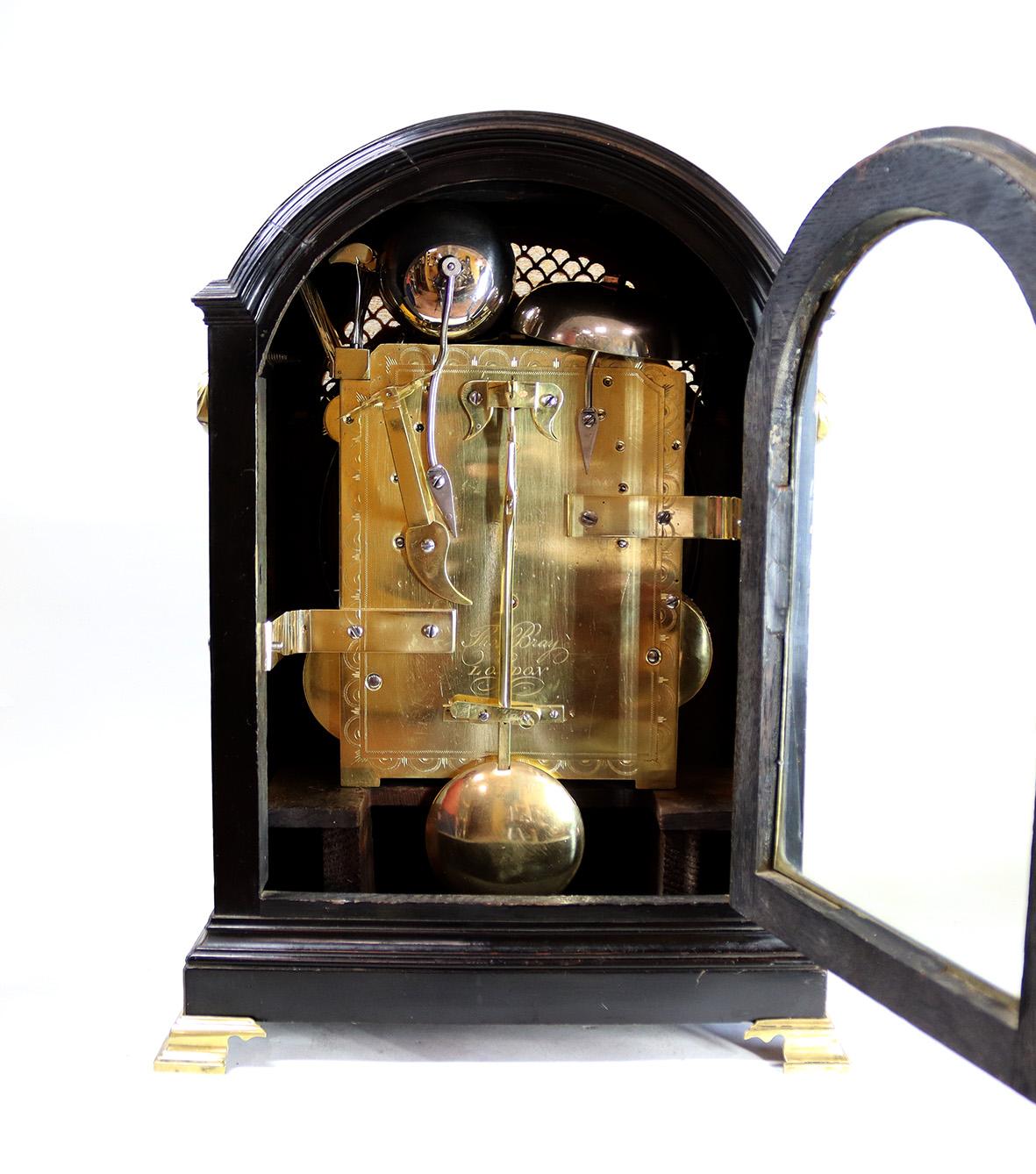 Brass A Regency Quarter Chiming Bracket Clock