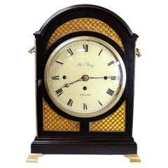 A Regency Quarter Chiming Bracket Clock
