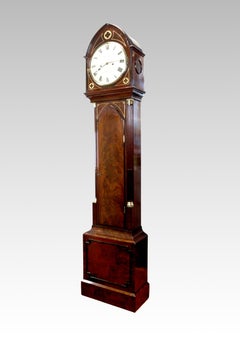 A Regency Quarter Striking Longcase clock in a Gothic Mahogany Case by William M