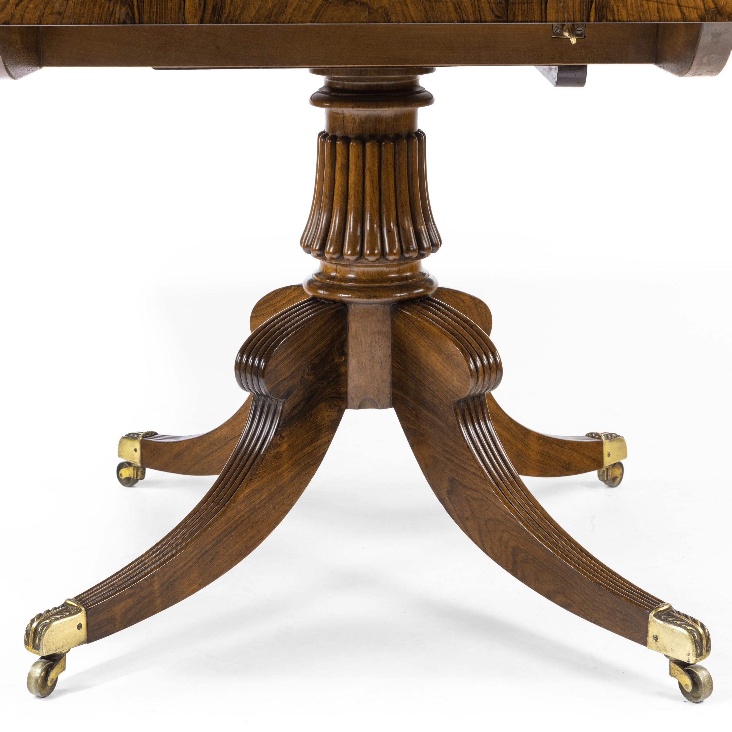 English Regency Rectangular Rosewood Tilt-Top Table Attributed to Gillows For Sale
