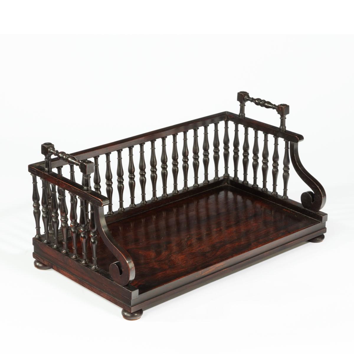 British Regency Rosewood Book Tray Attributed to Gillows For Sale