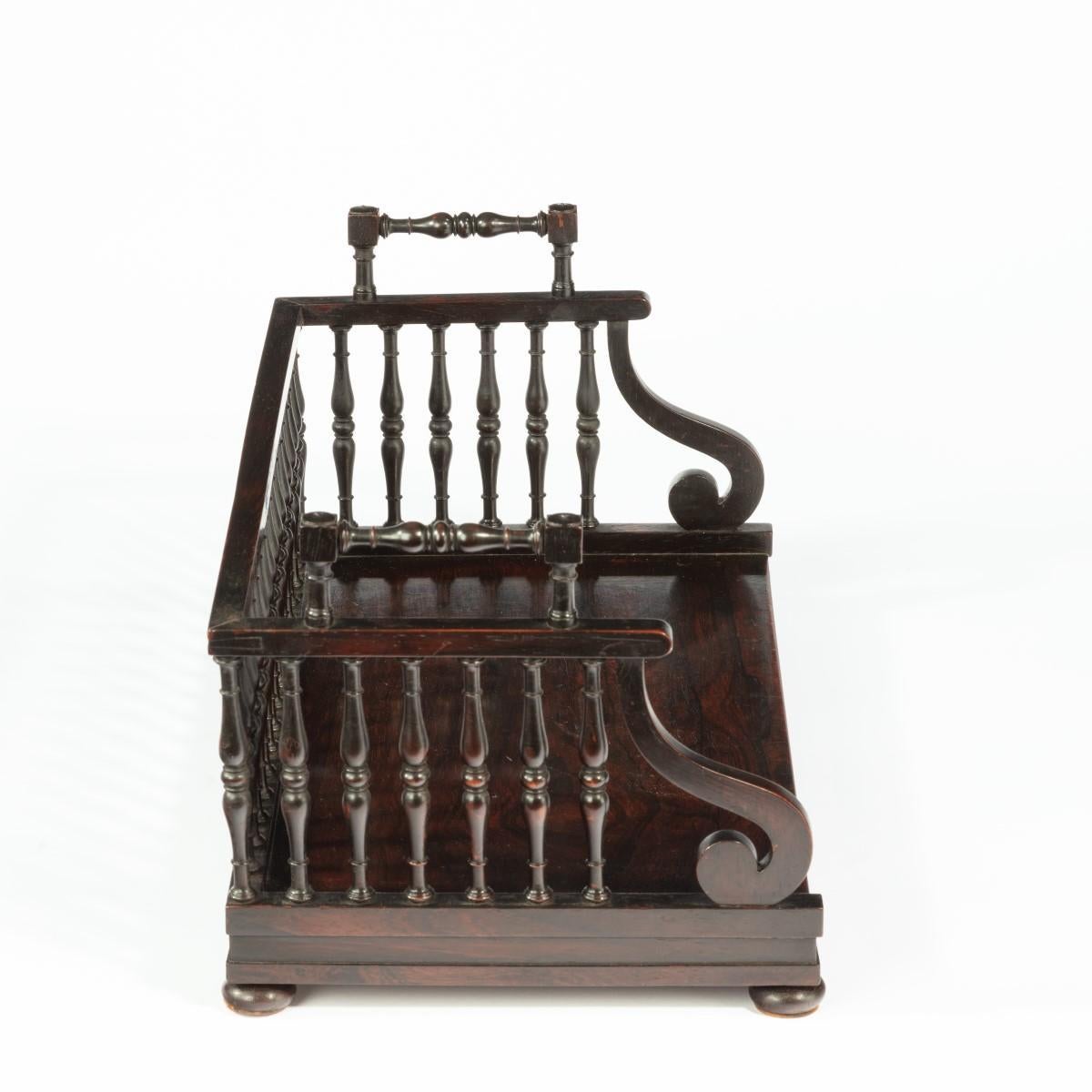 19th Century Regency Rosewood Book Tray Attributed to Gillows For Sale